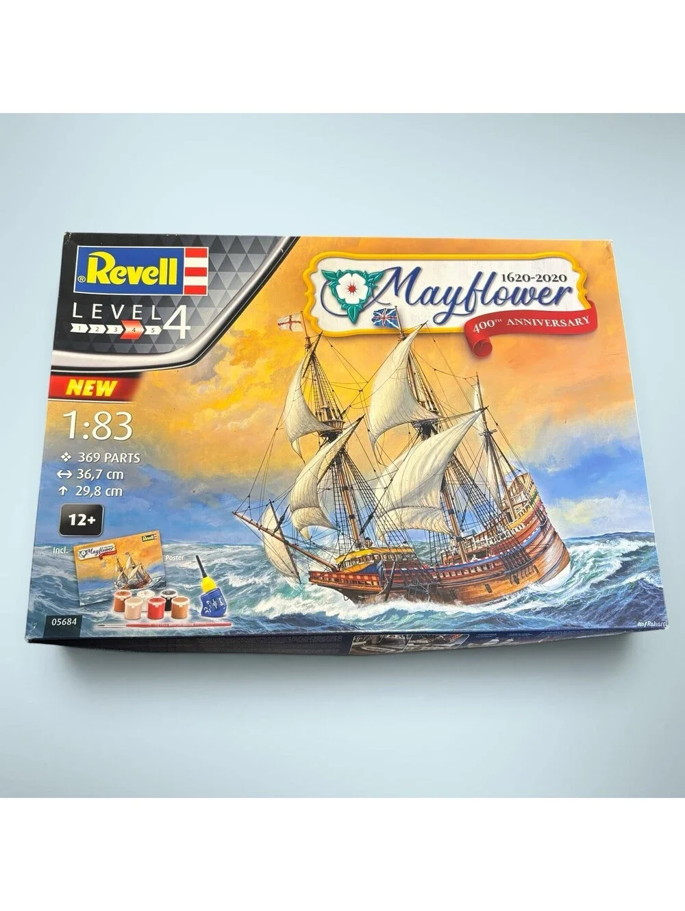 Revell 05684 Mayflower 400th Anniversary Model Kit 1:83 Scale Open Box